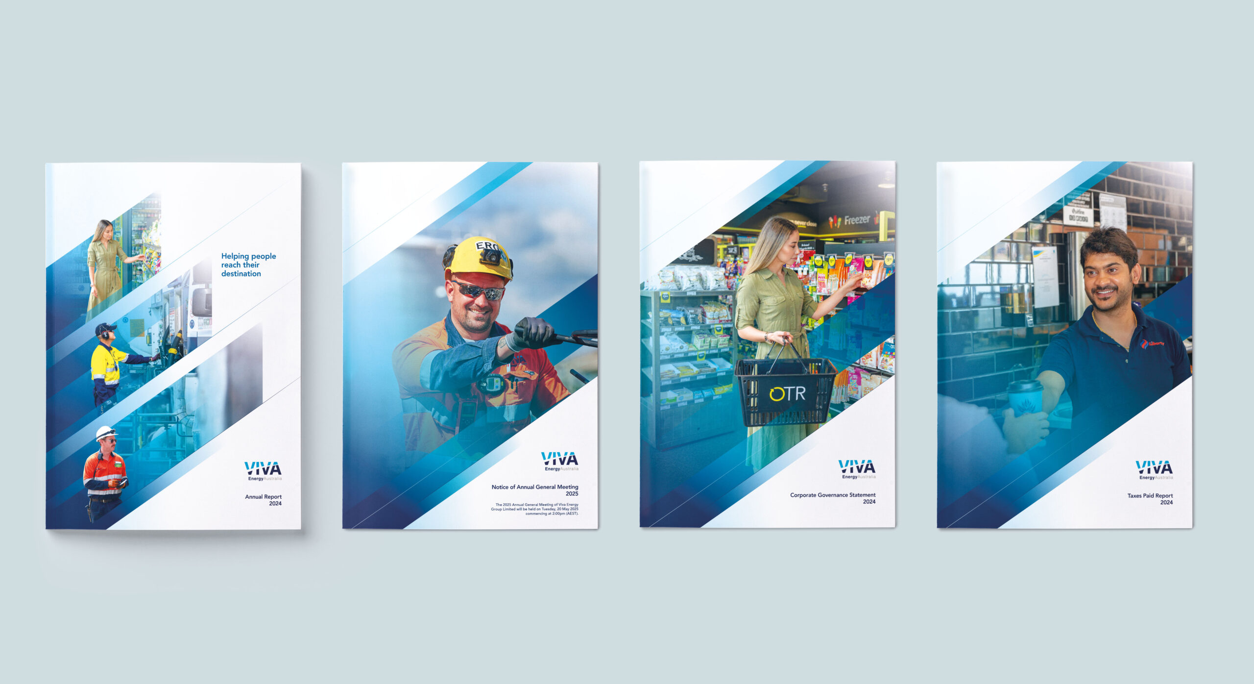 Viva Energy Australia annual report 2024 cover design by MDM design.
