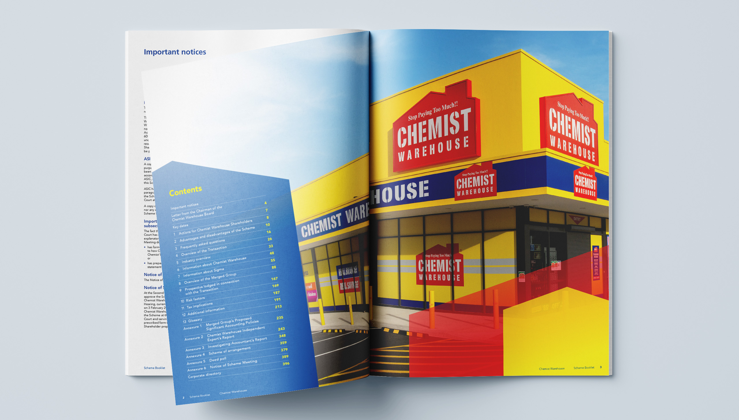 Chemist Warehouse Scheme booklet design by MDM design.
