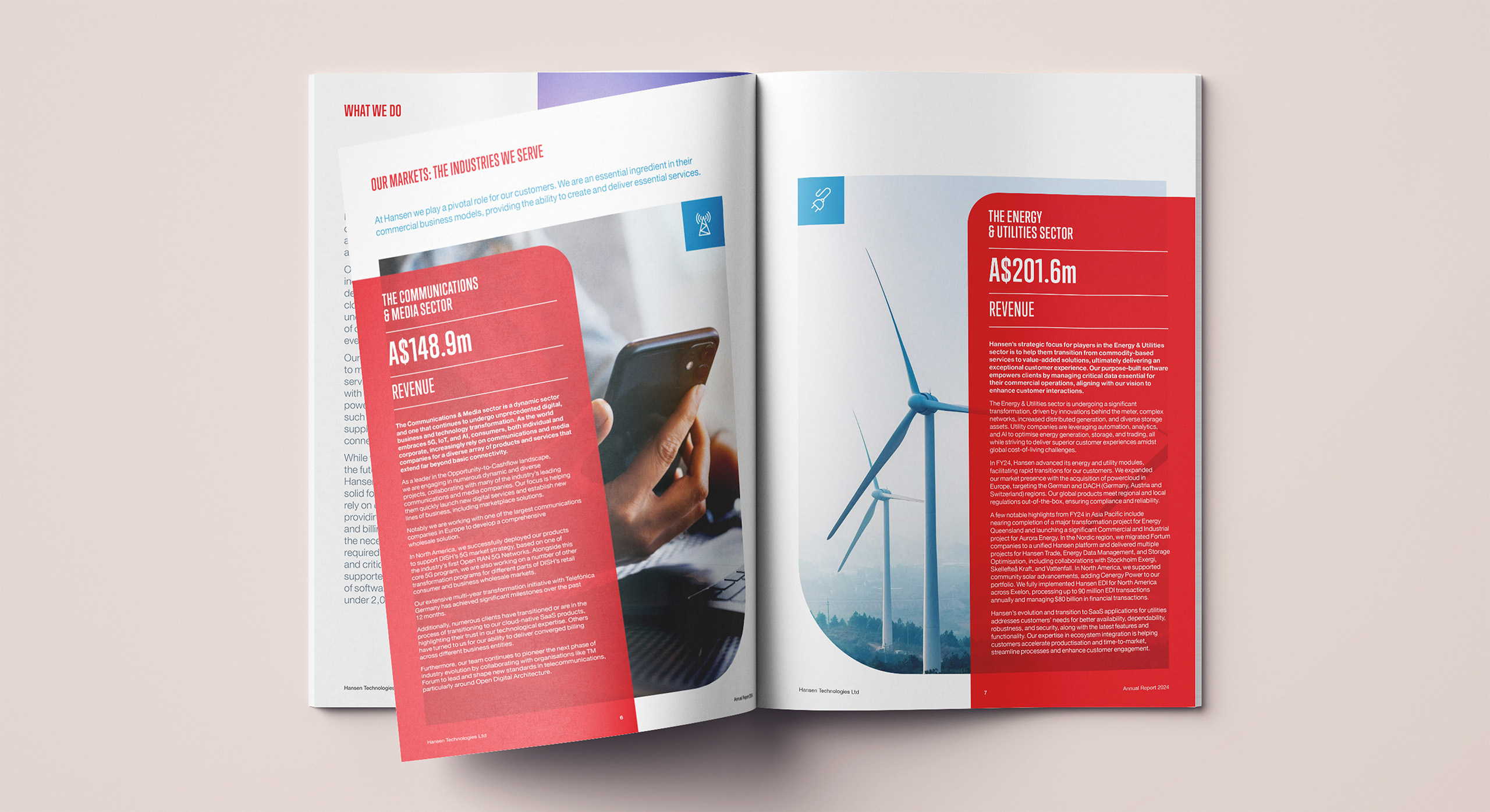 Hanson annual report 2025 design by MDM design.