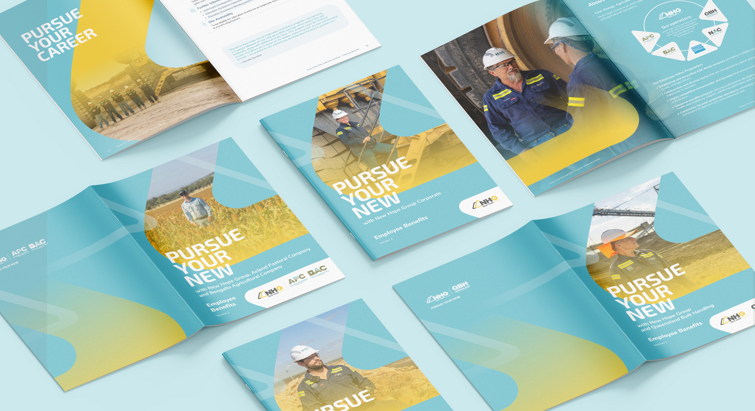 New Hope Group Branding page cover design by MDM design.