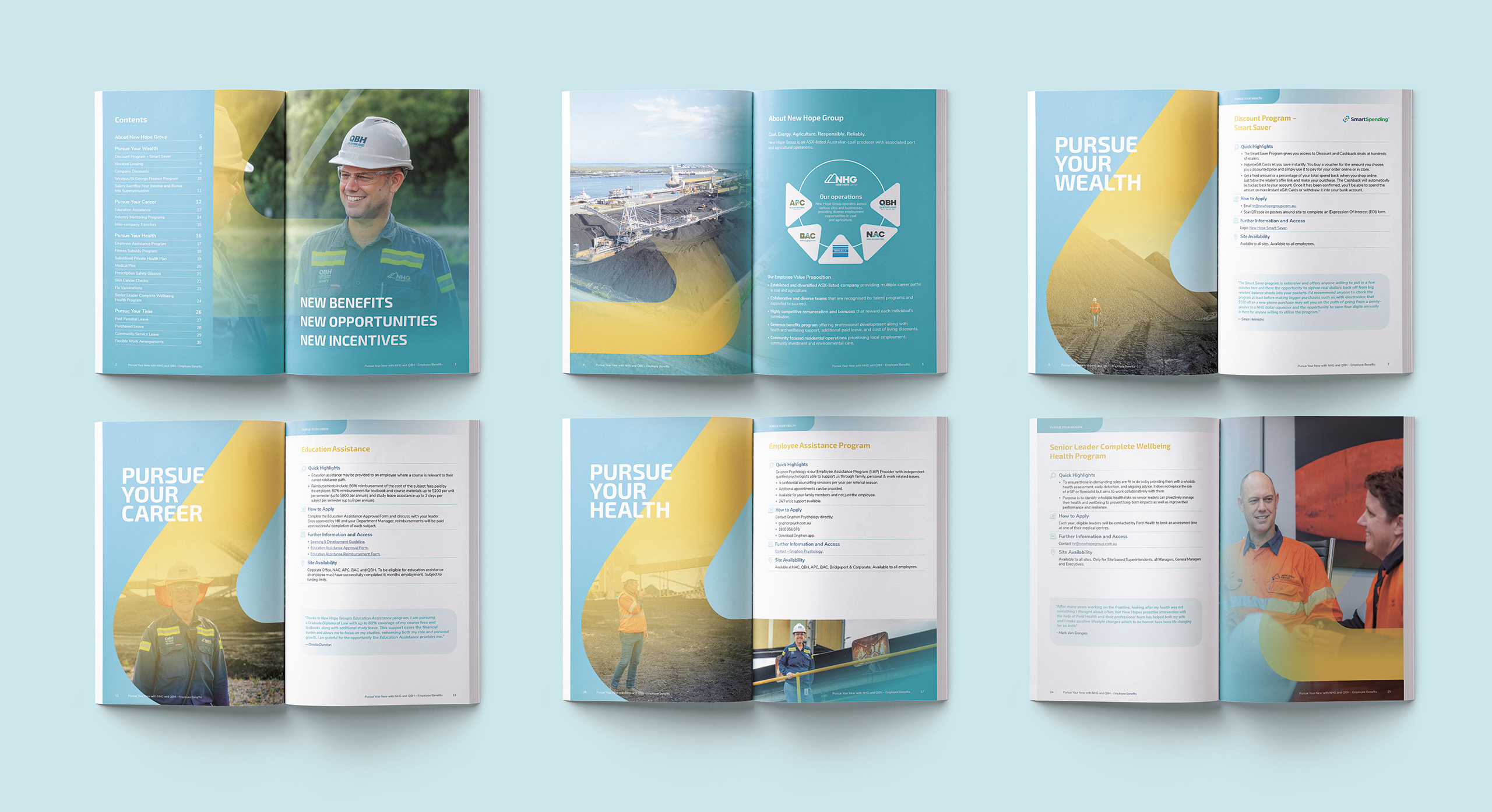 New Hope Group Branding page design by MDM design.