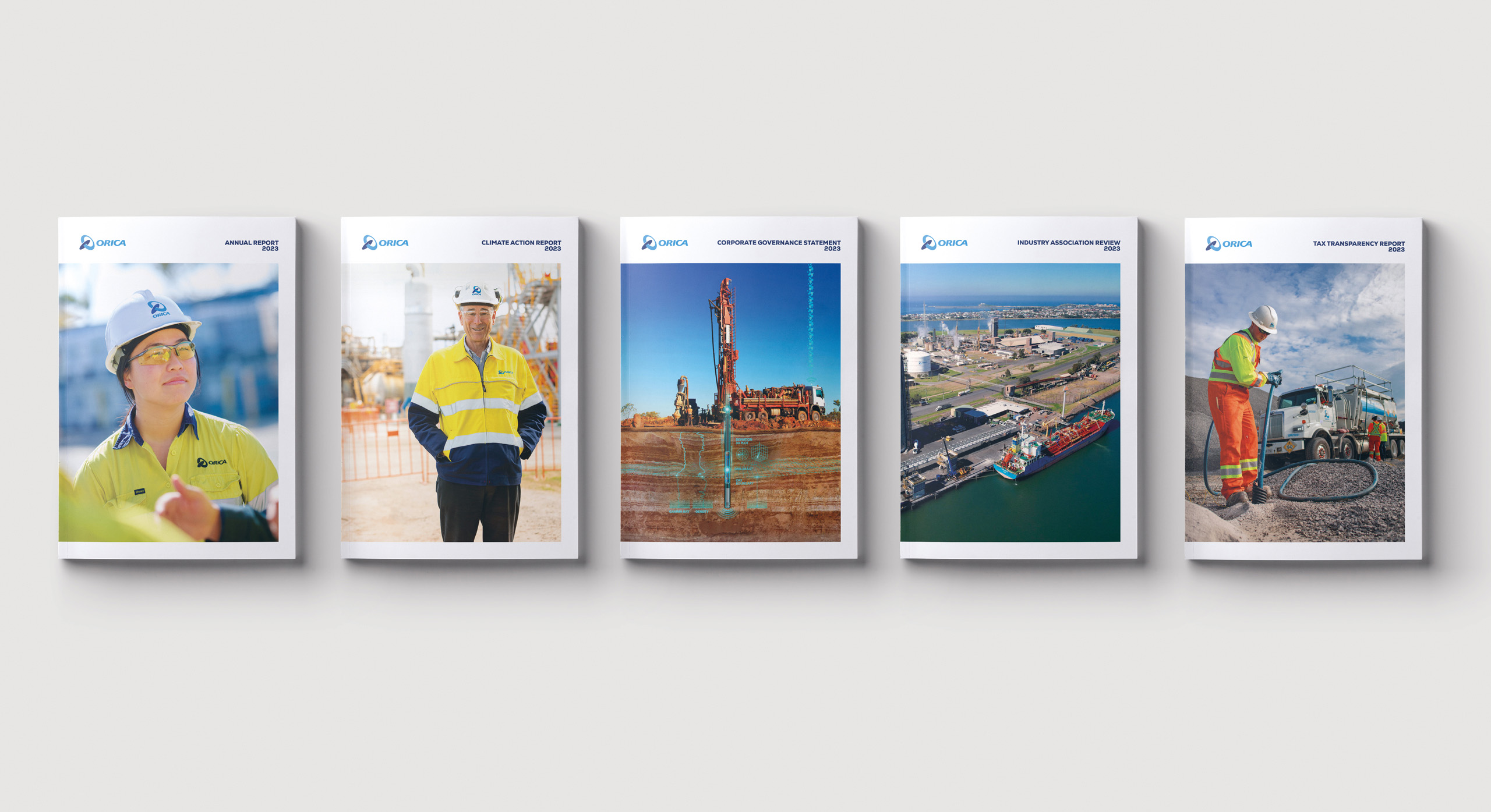 Orica Annual report 2023 cover design by MDM design.