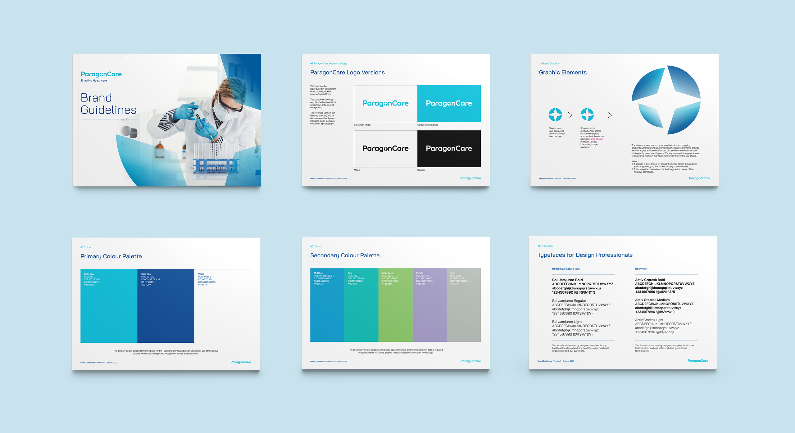 ParagonCare Branding design branding guidelines by MDM design.