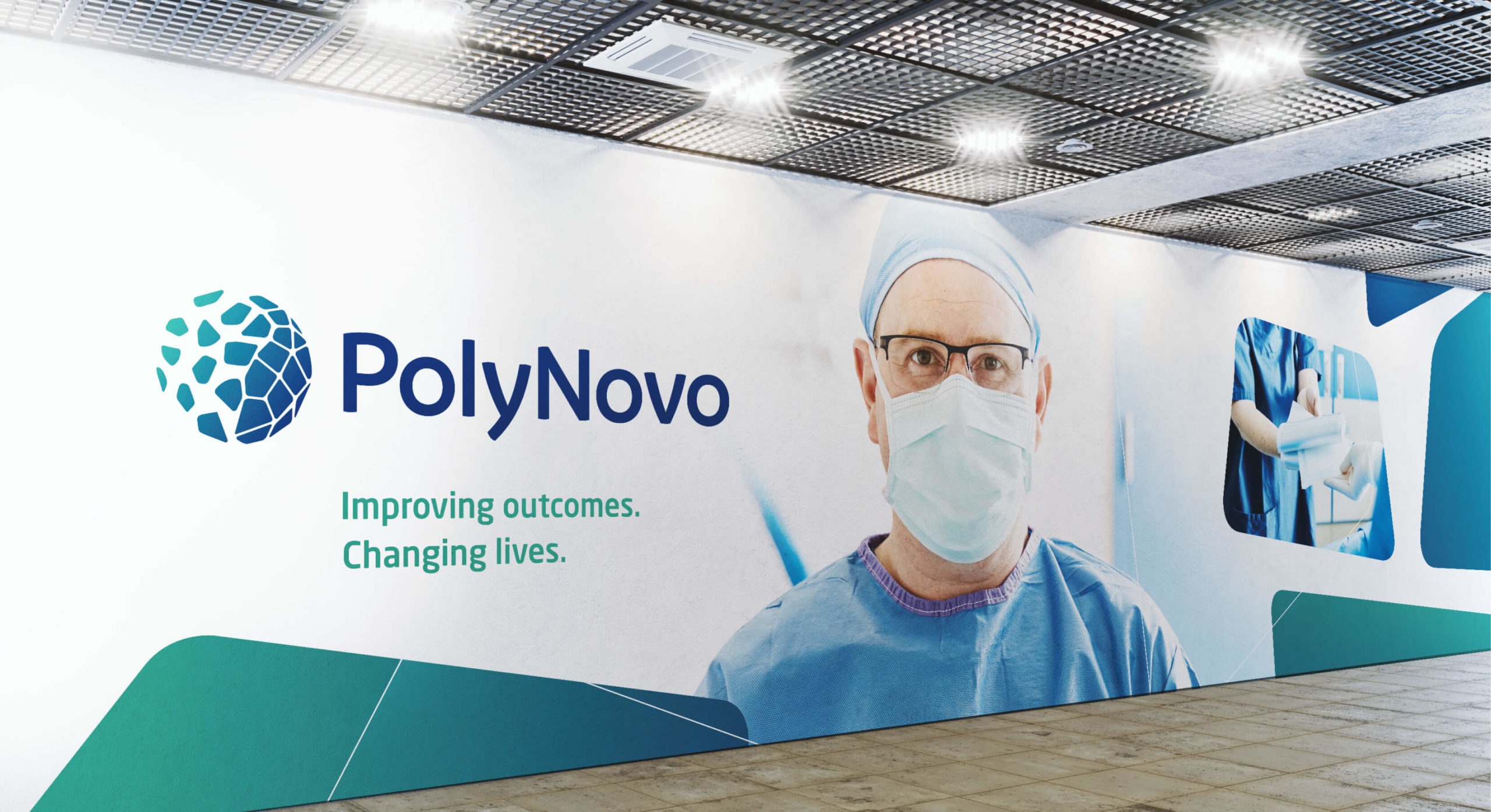 PolyNovo Branding design banner design by MDM design.