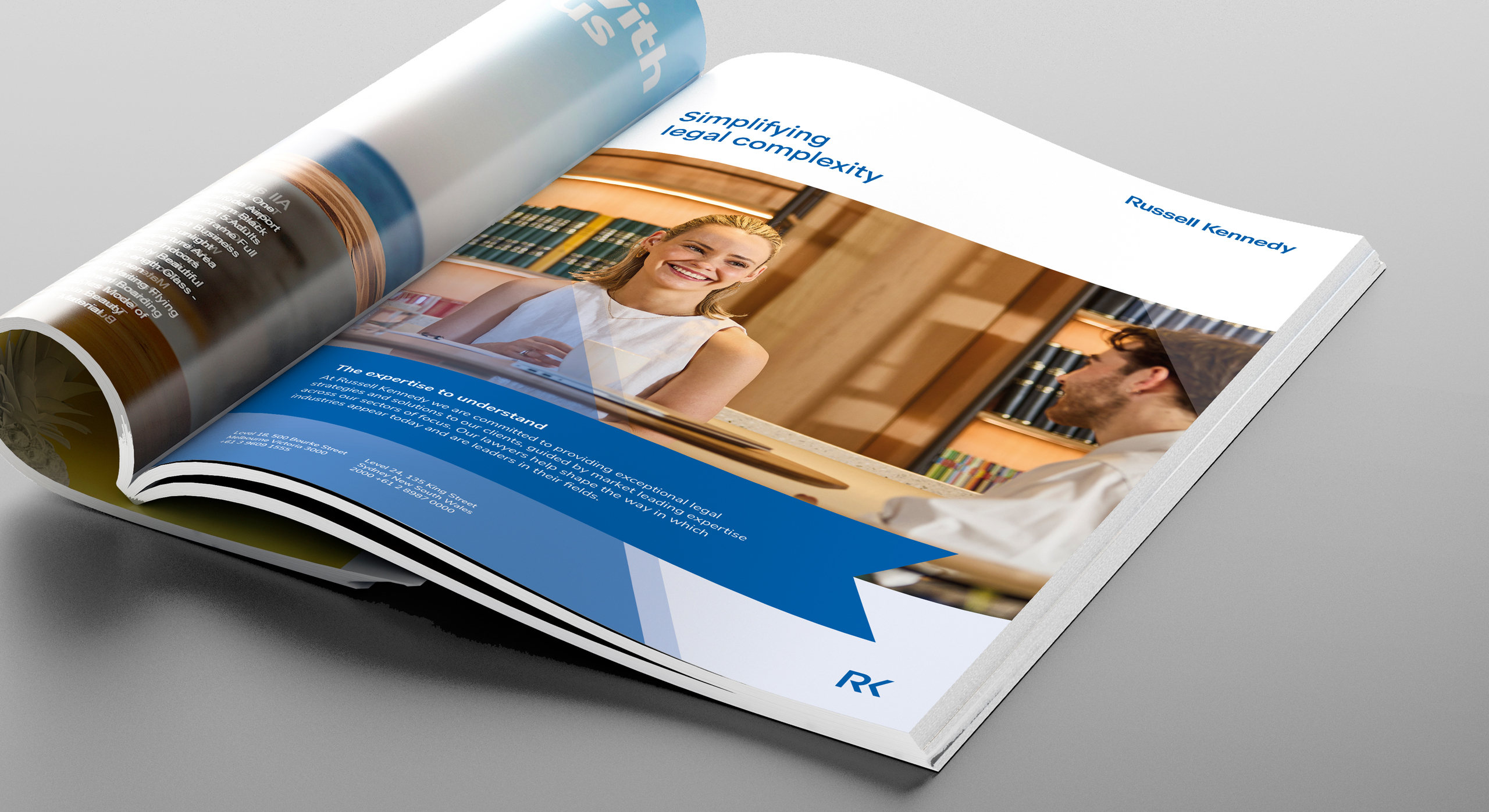 Russell Kennedy Magazine advertising created by MDM design.