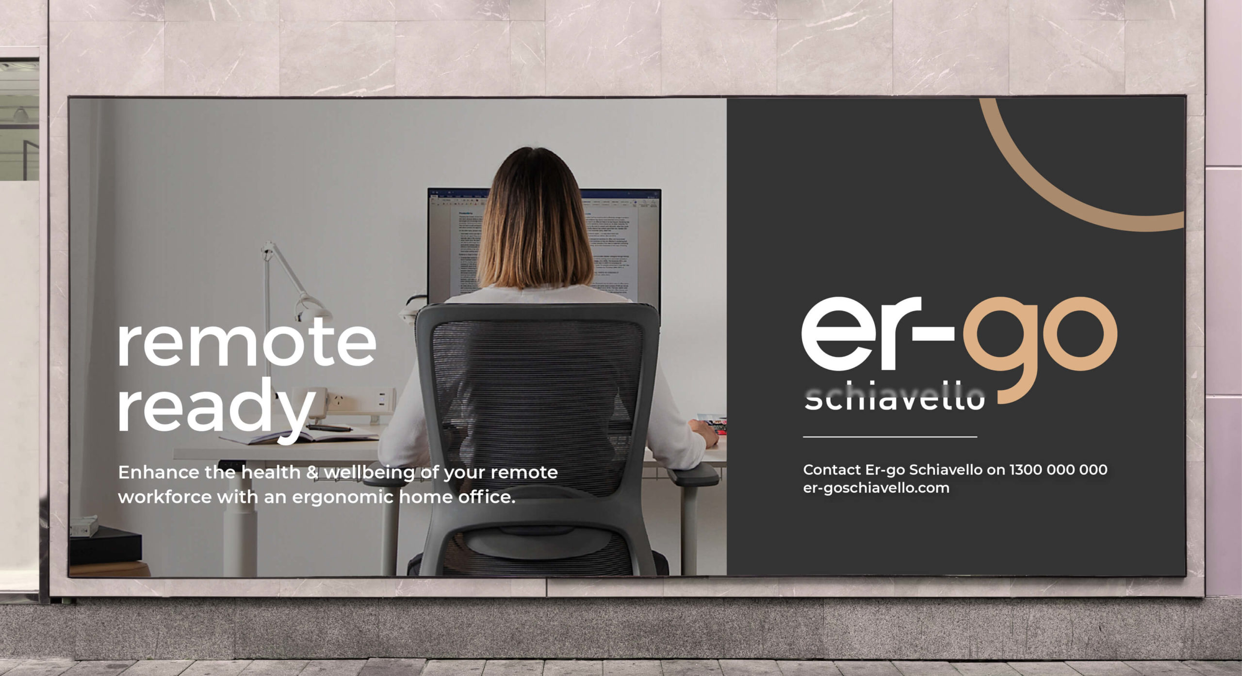 er-go Schiavello Branding design advertising by MDM design.