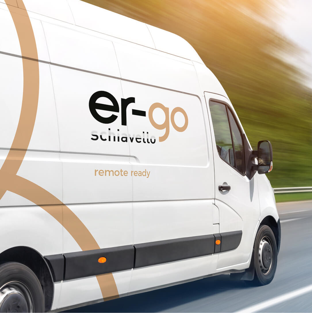 er-go Schiavello Branding design by MDM design.