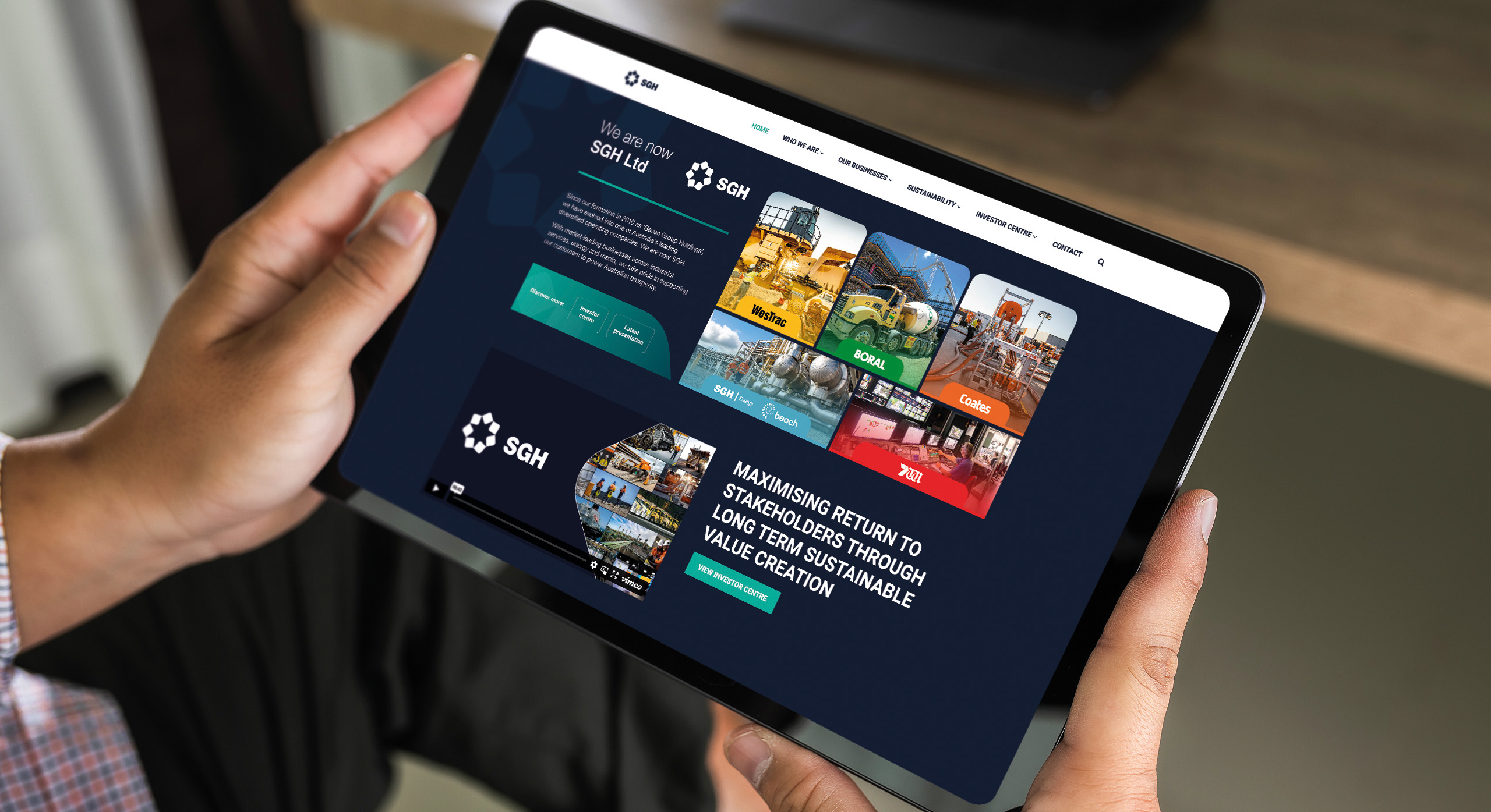 SGH Branding campaign website by MDM design.