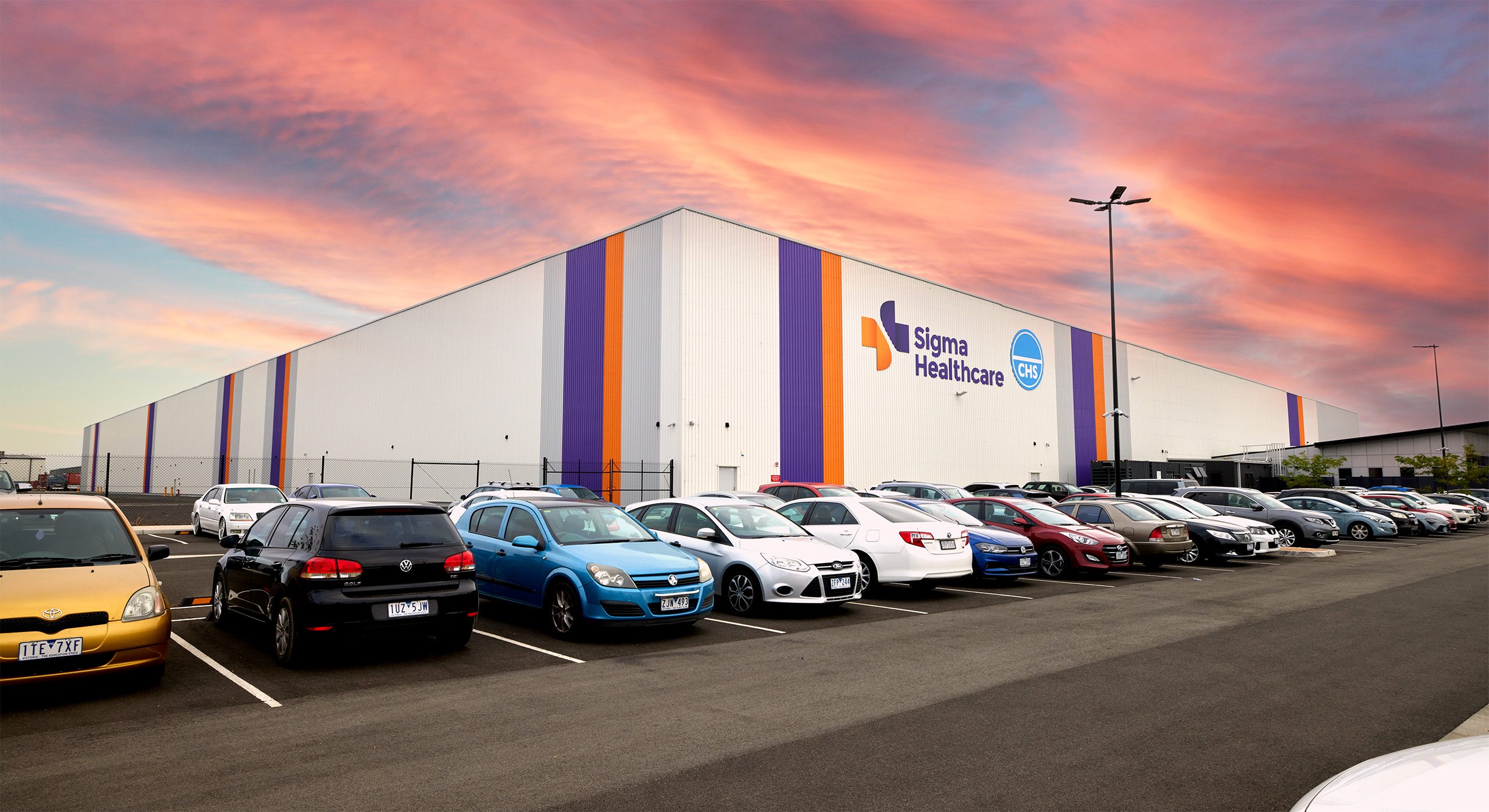 Sigma Healthcare branding design Truganina Warehouse