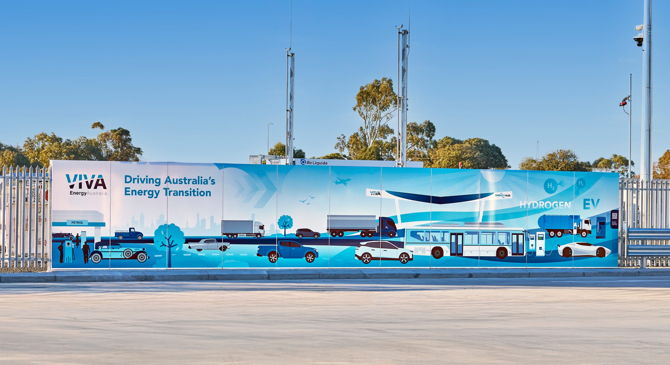 Viva Energy Branding illustration signage by MDM design.