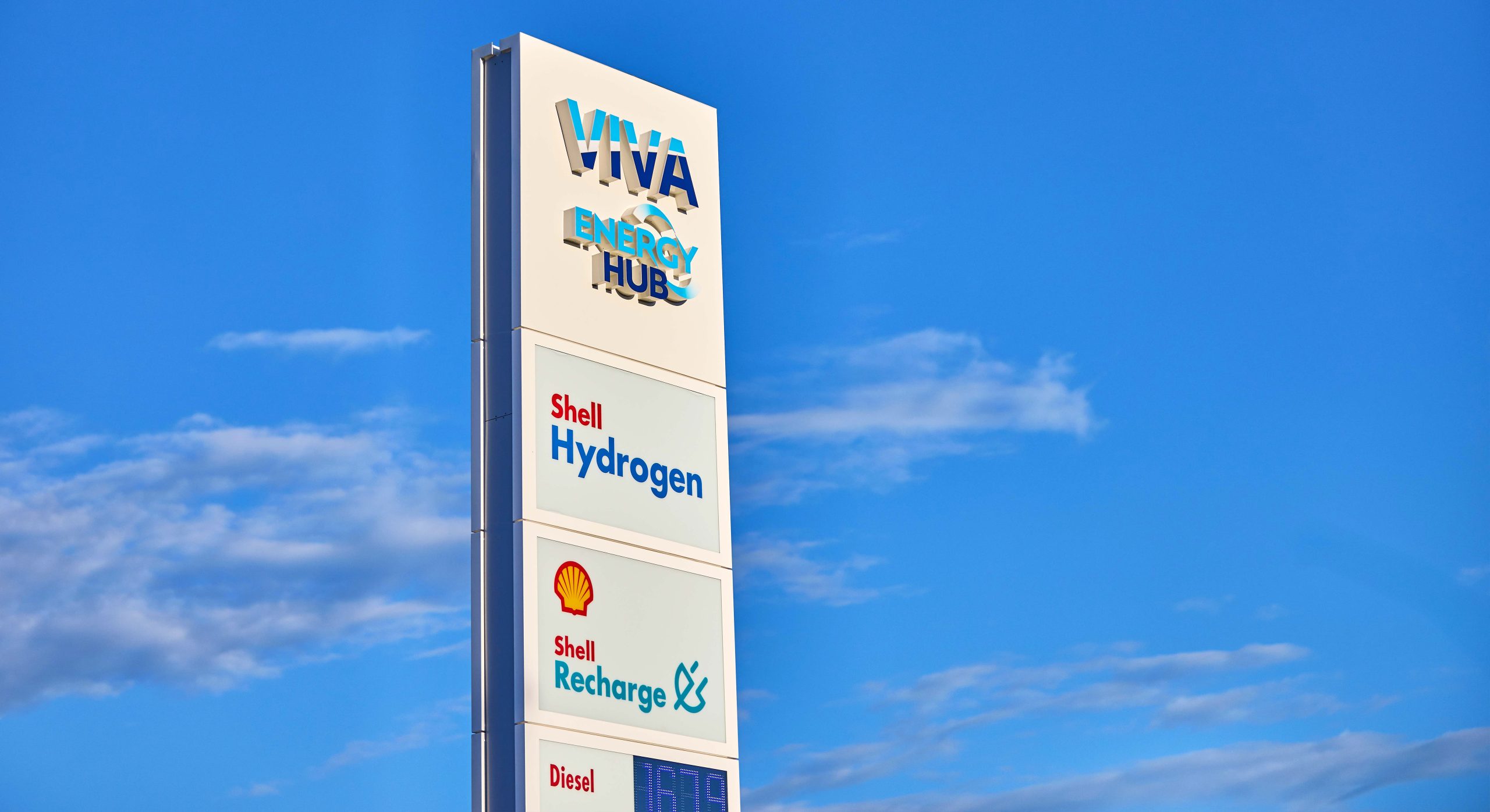 Viva Energy Branding price signage by MDM design.