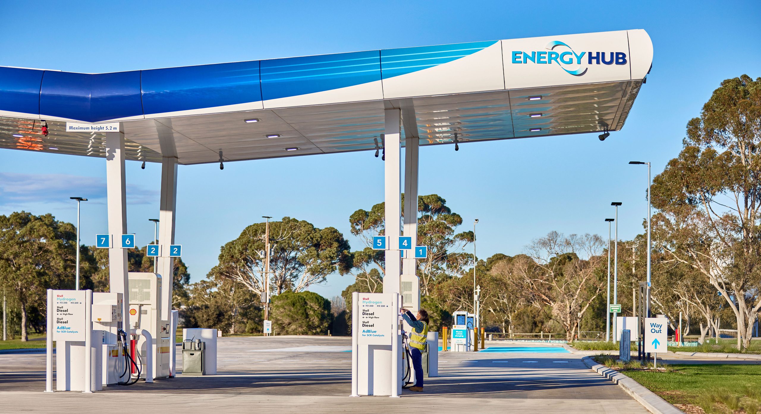 Viva Energy Branding station signage by MDM design.