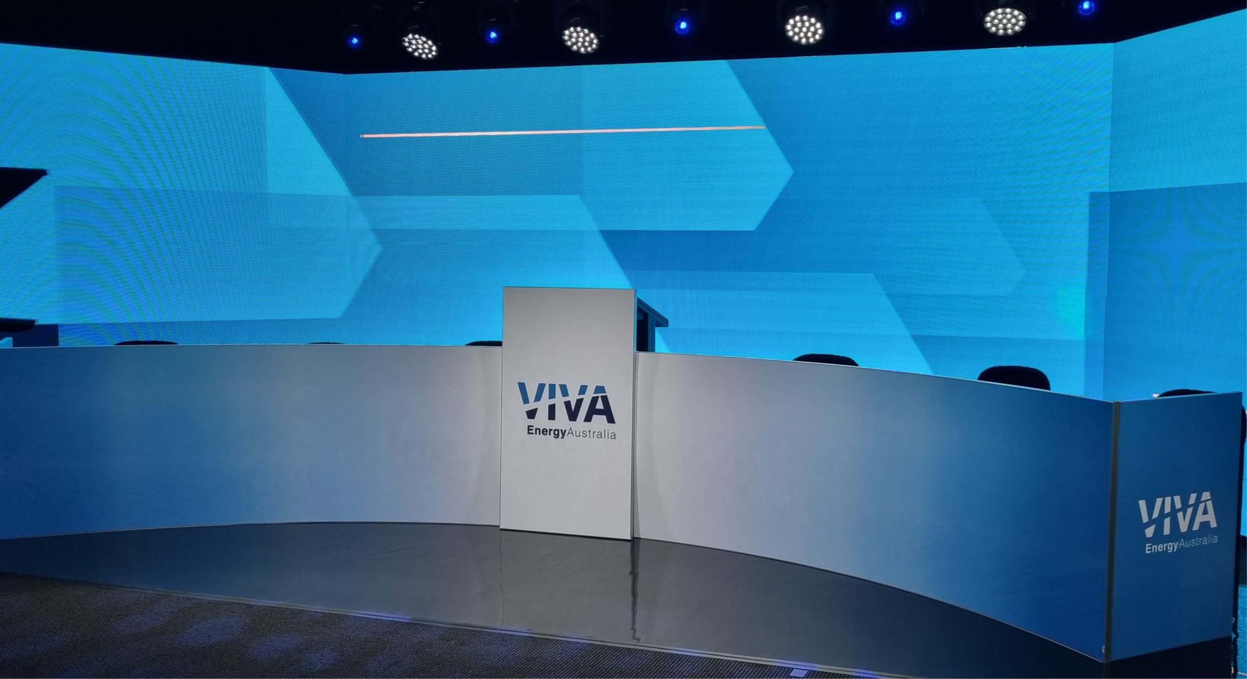 Viva Energy investor day venue set design by MDM design.