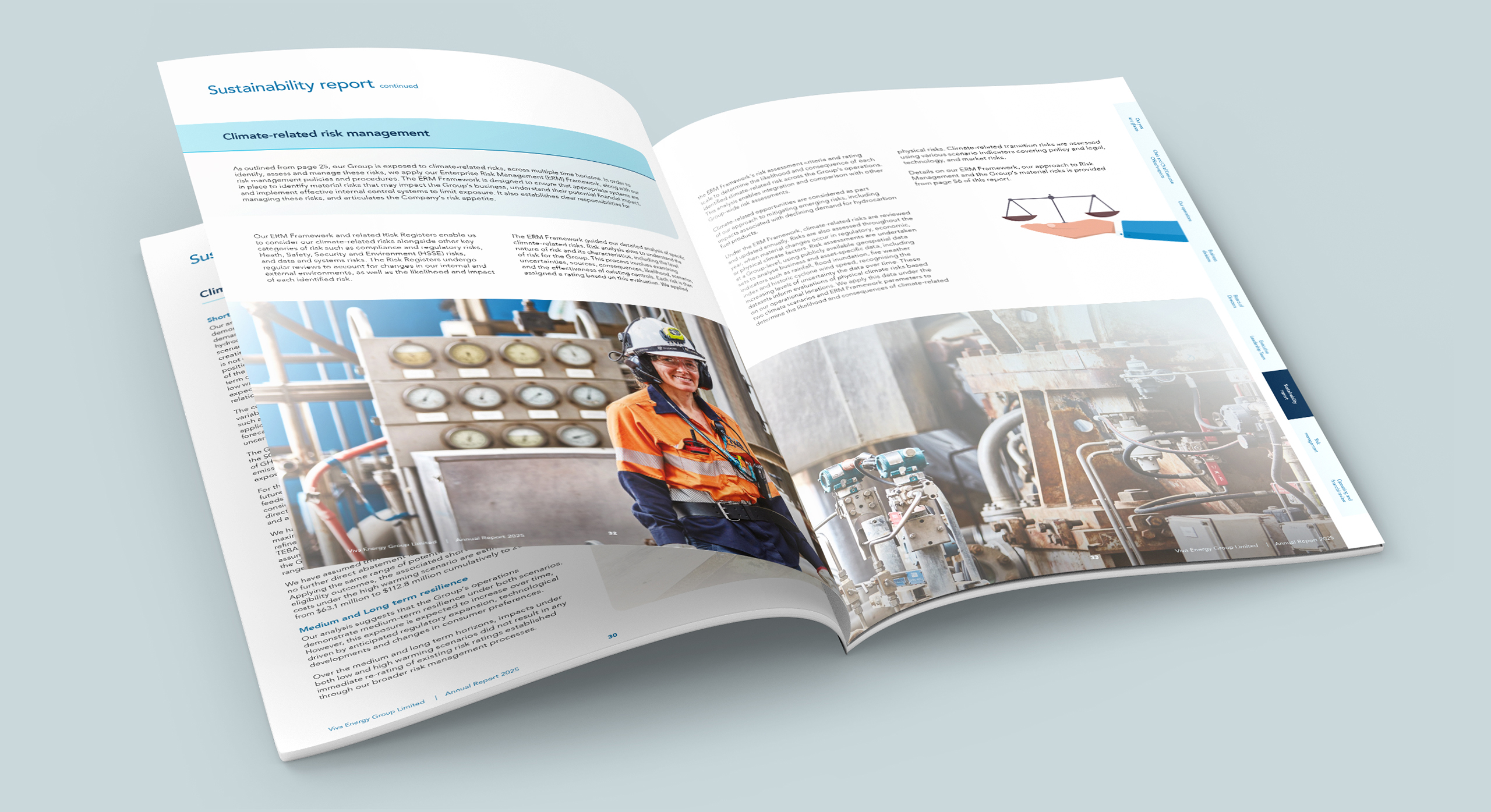 Viva Energy Australia annual report 2025 case sustainability report by MDM design.